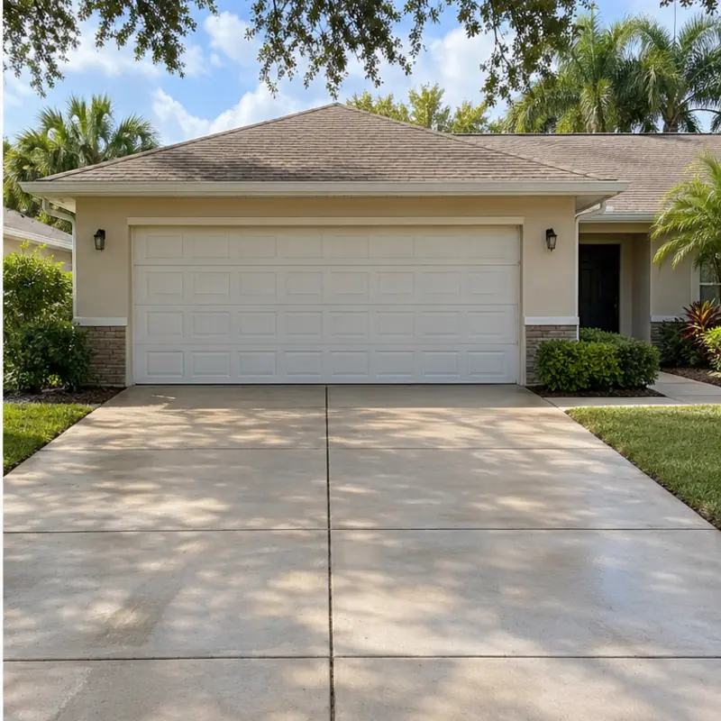 After cleaning: before and after photos of a Northwest Bradenton ranch home and shingle roof