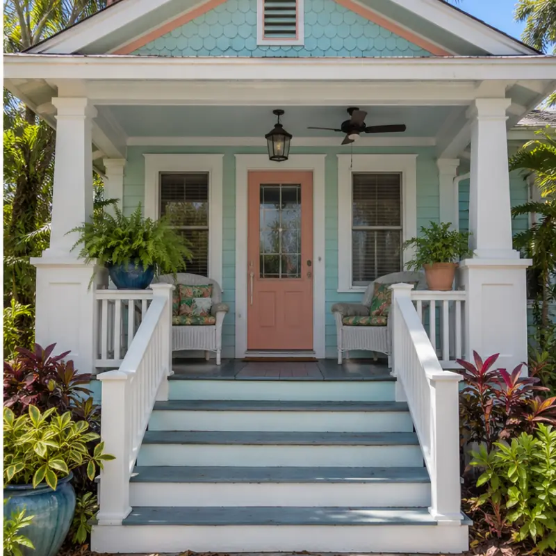 After cleaning: before and after photos of a Village of the Arts bungalow porch