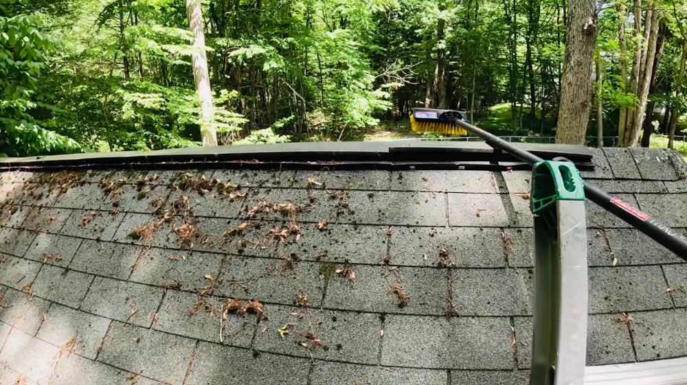 Shingle roof soft washing process explained for Bradenton, FL